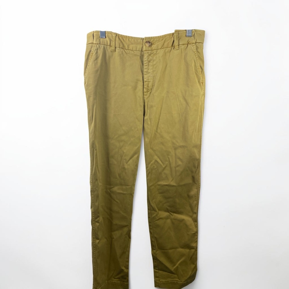 Coldwater Creek Mustard Yellow Chino Pants Petite 8P Straight Leg Twill Trousers